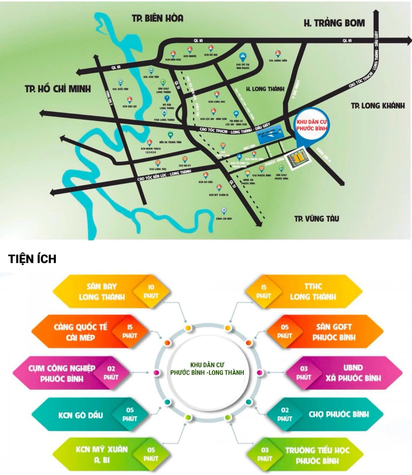 Bản đồ vị trí Khu dân cư Phước Bình - Long Thành